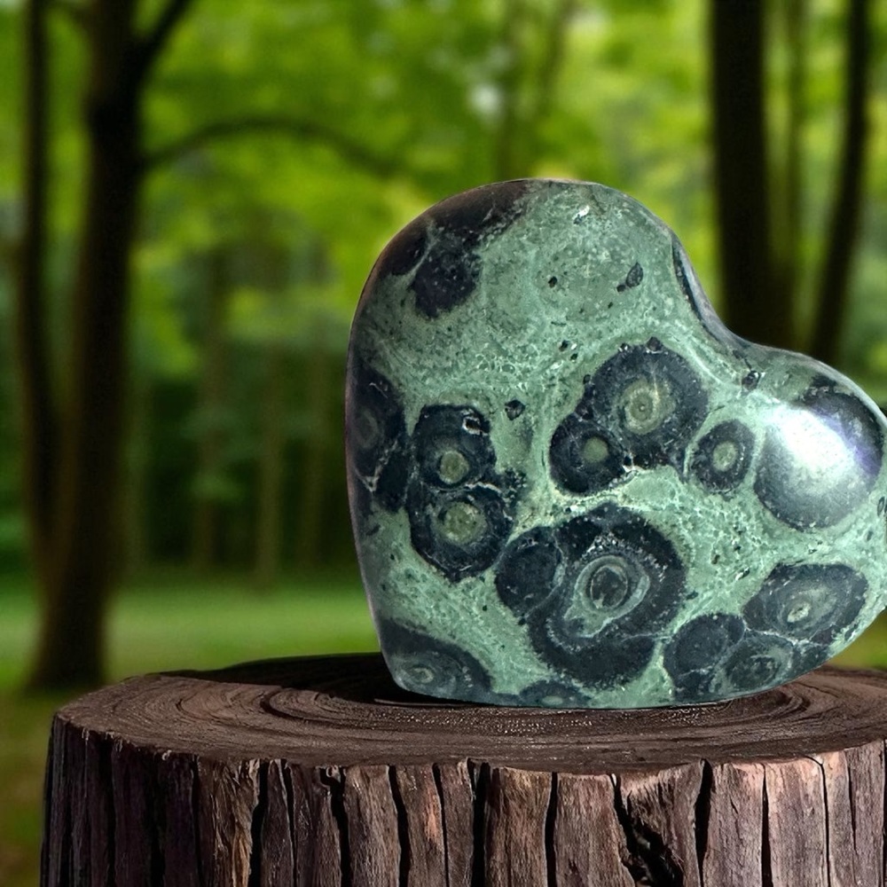 Kambaba Jasper Crystal Heart